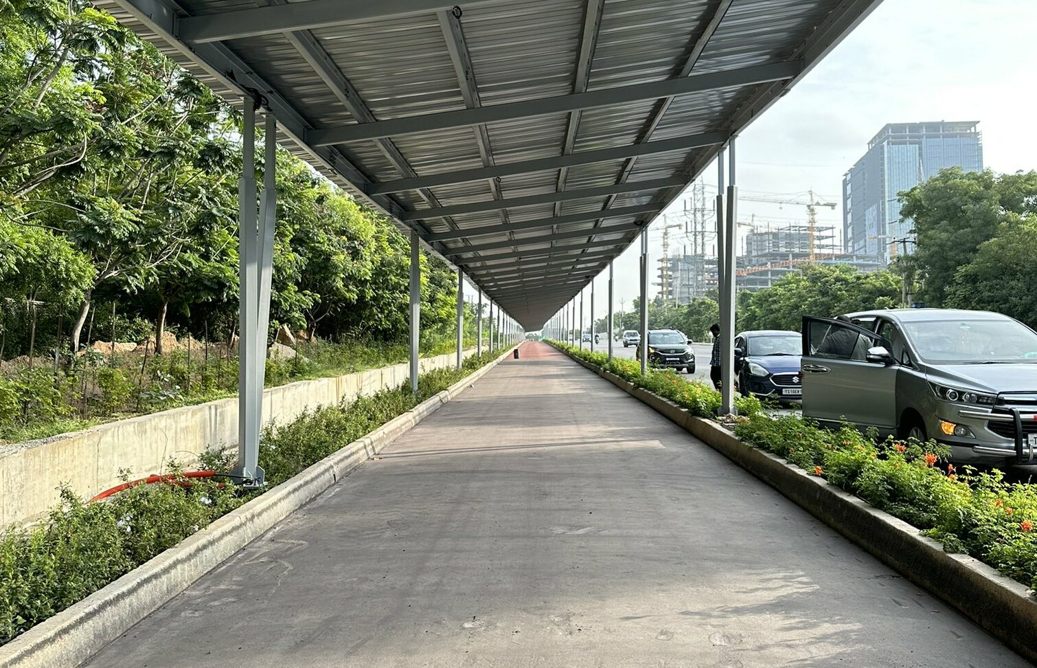 india's first solar cyclepath